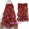 TOPREETY Heat Resistant B5 Synthetic Fiber 22" 55cm 100gr Wavy Elasticity Invisible Wire Halo Hair Extensions 30 Colors