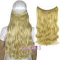 TOPREETY Heat Resistant B5 Synthetic Fiber 22" 55cm 100gr Wavy Elasticity Invisible Wire Halo Hair Extensions 30 Colors