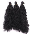 100 Gram one Piece Kinky Curly Hair Extension 16-30 inch Black Color Curly Weave Bundles Synthetic Fiber Wavy bundle
