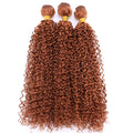 100 Gram one Piece Kinky Curly Hair Extension 16-30 inch Black Color Curly Weave Bundles Synthetic Fiber Wavy bundle