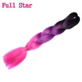 1pack Ombre hair bundles Synthetic Jumbo Braiding Hair Full Star Crochet Blonde Pink Blue Purple Rainbow Fake hair Extensions