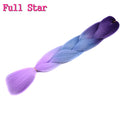 1pack Ombre hair bundles Synthetic Jumbo Braiding Hair Full Star Crochet Blonde Pink Blue Purple Rainbow Fake hair Extensions