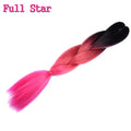 1pack Ombre hair bundles Synthetic Jumbo Braiding Hair Full Star Crochet Blonde Pink Blue Purple Rainbow Fake hair Extensions