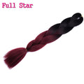 1pack Ombre hair bundles Synthetic Jumbo Braiding Hair Full Star Crochet Blonde Pink Blue Purple Rainbow Fake hair Extensions