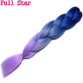 1pack Ombre hair bundles Synthetic Jumbo Braiding Hair Full Star Crochet Blonde Pink Blue Purple Rainbow Fake hair Extensions