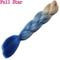 1pack Ombre hair bundles Synthetic Jumbo Braiding Hair Full Star Crochet Blonde Pink Blue Purple Rainbow Fake hair Extensions