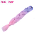 1pack Ombre hair bundles Synthetic Jumbo Braiding Hair Full Star Crochet Blonde Pink Blue Purple Rainbow Fake hair Extensions