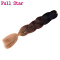1pack Ombre hair bundles Synthetic Jumbo Braiding Hair Full Star Crochet Blonde Pink Blue Purple Rainbow Fake hair Extensions