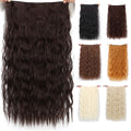 AISI BEAUTY Long Clips in Hair Extension Synthetic Natural Hair Water Wave Blonde Black 22" 28'' For Women Hairpieces