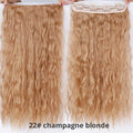 AISI BEAUTY Long Clips in Hair Extension Synthetic Natural Hair Water Wave Blonde Black 22" 28'' For Women Hairpieces