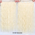 AISI BEAUTY Long Clips in Hair Extension Synthetic Natural Hair Water Wave Blonde Black 22" 28'' For Women Hairpieces