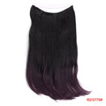 AISI BEAUTY Natural No Clips in Hair Extensions Long Synthetic Fish Line Straight Hair Extensions Secret Invisible Hairpieces