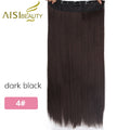 AISI BEAUTY 5 Clips Synthetic Hair Long Straight Blonde Clip In Hair Extensions False Hair Brown Black Hair Pieces for Women