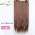 AISI BEAUTY 5 Clips Synthetic Hair Long Straight Blonde Clip In Hair Extensions False Hair Brown Black Hair Pieces for Women