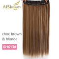 AISI BEAUTY 5 Clips Synthetic Hair Long Straight Blonde Clip In Hair Extensions False Hair Brown Black Hair Pieces for Women