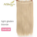 AISI BEAUTY 5 Clips Synthetic Hair Long Straight Blonde Clip In Hair Extensions False Hair Brown Black Hair Pieces for Women