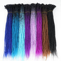 Silky Strands Synthetic Handmade Dreadlocks Hair Extension Braiding Hair Ombre Kanekalon Soft Dread Locs Crochet Braid