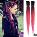 Silky Strands Synthetic Handmade Dreadlocks Hair Extension Braiding Hair Ombre Kanekalon Soft Dread Locs Crochet Braid