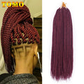 TOMO 30roots Senegalese Twist Crochet Braid Hair Extensions Kanekalon Synthetic Braiding Hair Weaves Long And Shot Black Brown