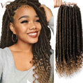 Vigorous Goddess Faux Locs Crochet Hair Soft Natural Kanekolon Synthetic Braids Hair Extension 24 Strands/Pack 20inches