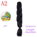 MERISIHAIR Long Ombre Kanekalon Jumbo Synthetic Woven Hair Crochet Yellow Pink Purple Gray Hair Extension Oversized Tweezers