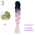 MERISIHAIR Long Ombre Kanekalon Jumbo Synthetic Woven Hair Crochet Yellow Pink Purple Gray Hair Extension Oversized Tweezers