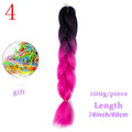 MERISIHAIR Long Ombre Kanekalon Jumbo Synthetic Woven Hair Crochet Yellow Pink Purple Gray Hair Extension Oversized Tweezers