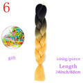 MERISIHAIR Long Ombre Kanekalon Jumbo Synthetic Woven Hair Crochet Yellow Pink Purple Gray Hair Extension Oversized Tweezers