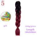 MERISIHAIR Long Ombre Kanekalon Jumbo Synthetic Woven Hair Crochet Yellow Pink Purple Gray Hair Extension Oversized Tweezers