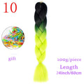 MERISIHAIR Long Ombre Kanekalon Jumbo Synthetic Woven Hair Crochet Yellow Pink Purple Gray Hair Extension Oversized Tweezers