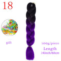 MERISIHAIR Long Ombre Kanekalon Jumbo Synthetic Woven Hair Crochet Yellow Pink Purple Gray Hair Extension Oversized Tweezers