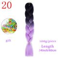 MERISIHAIR Long Ombre Kanekalon Jumbo Synthetic Woven Hair Crochet Yellow Pink Purple Gray Hair Extension Oversized Tweezers