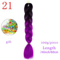MERISIHAIR Long Ombre Kanekalon Jumbo Synthetic Woven Hair Crochet Yellow Pink Purple Gray Hair Extension Oversized Tweezers