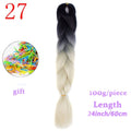 MERISIHAIR Long Ombre Kanekalon Jumbo Synthetic Woven Hair Crochet Yellow Pink Purple Gray Hair Extension Oversized Tweezers