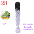 MERISIHAIR Long Ombre Kanekalon Jumbo Synthetic Woven Hair Crochet Yellow Pink Purple Gray Hair Extension Oversized Tweezers
