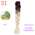 MERISIHAIR Long Ombre Kanekalon Jumbo Synthetic Woven Hair Crochet Yellow Pink Purple Gray Hair Extension Oversized Tweezers