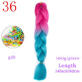 MERISIHAIR Long Ombre Kanekalon Jumbo Synthetic Woven Hair Crochet Yellow Pink Purple Gray Hair Extension Oversized Tweezers