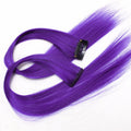 Colored synthetic hair extensions clips in one piece Ombre fake purple long straight rainbow hair pieces dream ice's