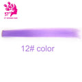 Colored synthetic hair extensions clips in one piece Ombre fake purple long straight rainbow hair pieces dream ice's