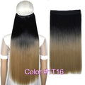 TOPREETY Heat Resistant B5 Synthetic Fiber 24" 60cm 120gr Straight 5 clips on clip in hair Extensions 90 colors available