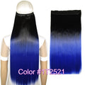 TOPREETY Heat Resistant B5 Synthetic Fiber 24" 60cm 120gr Straight 5 clips on clip in hair Extensions 90 colors available