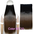 TOPREETY Heat Resistant B5 Synthetic Fiber 24" 60cm 120gr Straight 5 clips on clip in hair Extensions 90 colors available