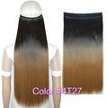 TOPREETY Heat Resistant B5 Synthetic Fiber 24" 60cm 120gr Straight 5 clips on clip in hair Extensions 90 colors available