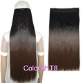 TOPREETY Heat Resistant B5 Synthetic Hair Fiber 28" 70cm 130gr Straight 5 Clips on clip in Hair Extensions 30 Colors Available
