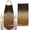 TOPREETY Heat Resistant B5 Synthetic Hair Fiber 28" 70cm 130gr Straight 5 Clips on clip in Hair Extensions 30 Colors Available