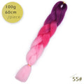 Spring sunshine 1 5PCS 24inch Jumbo Braid Hair Yaki Soft Hair Ombre Crochet Braiding Synthetic Hair Extension For Braids Pink