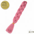 Spring sunshine 1 5PCS 24inch Jumbo Braid Hair Yaki Soft Hair Ombre Crochet Braiding Synthetic Hair Extension For Braids Pink