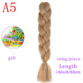 MERISIHAIR 24inch Ombre Synthetic Crochet Hair Extensions Jumbo Braids Hairstyles Pink Red Blue Braiding Hair