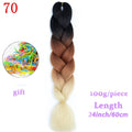 MERISIHAIR 24inch Ombre Synthetic Crochet Hair Extensions Jumbo Braids Hairstyles Pink Red Blue Braiding Hair