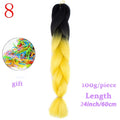 MERISIHAIR 24inch Ombre Synthetic Crochet Hair Extensions Jumbo Braids Hairstyles Pink Red Blue Braiding Hair
